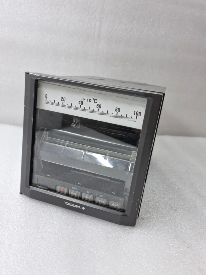 YOKOGAWA TEMPERATURE CHART RECORDER 0-100C PANEL MOUNT FOR PARTS OR REPAIR